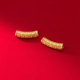 999 Pure Silver Lucky Tube Spacer Beads Chinese Blessing Good Luck Charms DIY