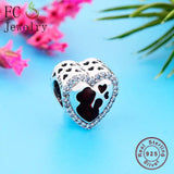 925 Silver Mom Hug Baby Son Charm Bracelet - Mother's Berloque