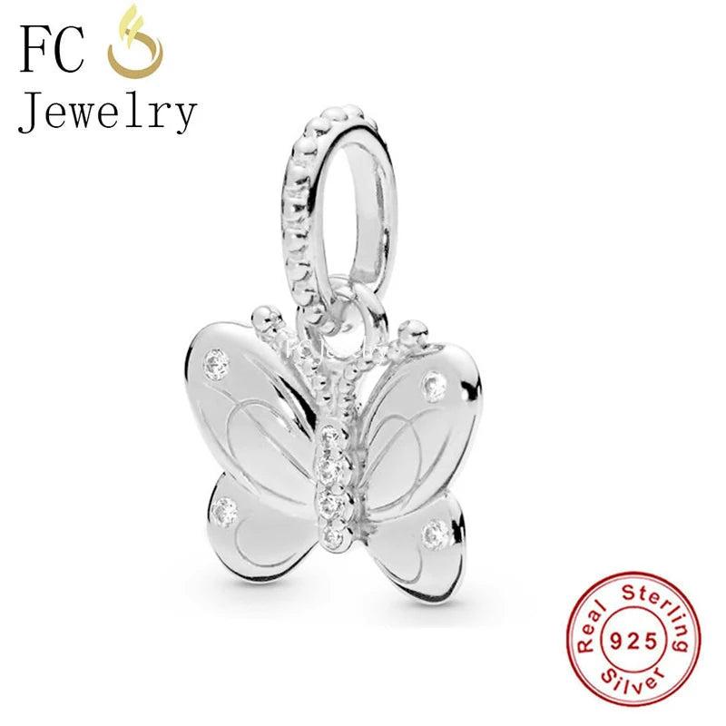 925 Silver Mini Butterfly Charm for Bracelet Making