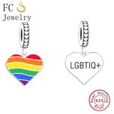 925 Silver Rainbow Unicorn Charms Bracelet Bead