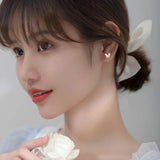 925 Sterling Silver Zircon Butterfly Stud Earrings Fine Jewelry Accessories