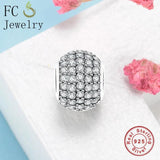 925 Sterling Silver Zircon Charms Beads for Bracelet Gift