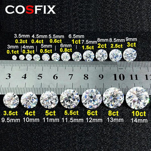 Moissanite D Diamond Loose Stone VVS1 0.1ct - 10ct for Ring Pendant