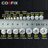 Moissanite D Diamond Loose Stone VVS1 0.1ct - 10ct for Ring Pendant