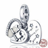 Pandara Bracelet Necklace 925 Silver Heart Charms Beads