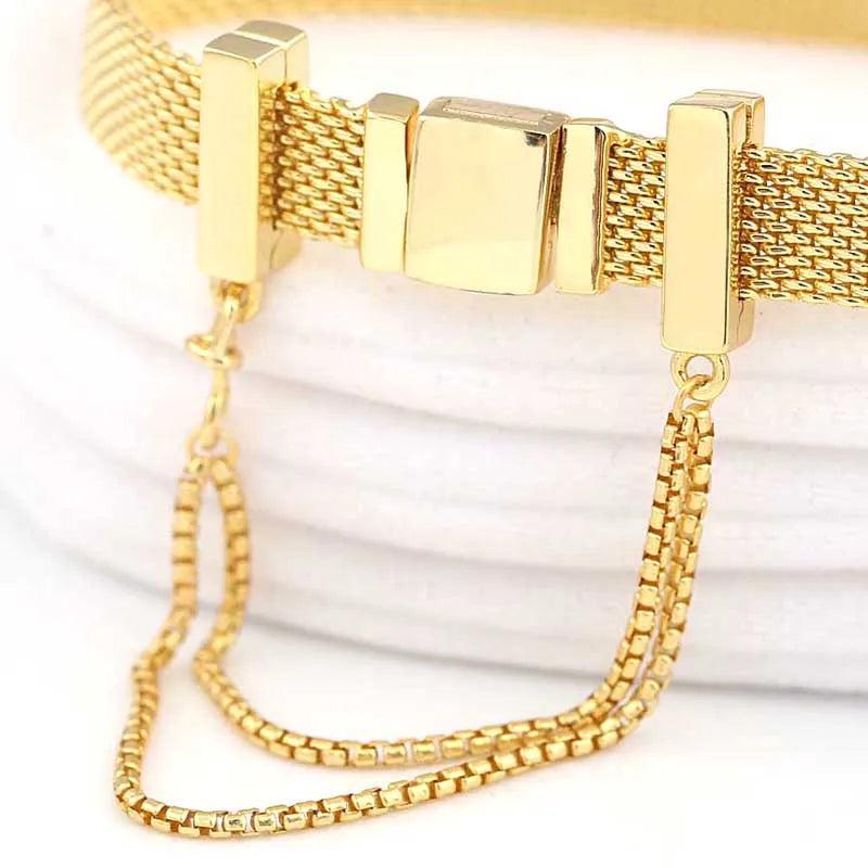 Safety Chain Clip Beads for 925 Sterling Silver Bracelet Bangle