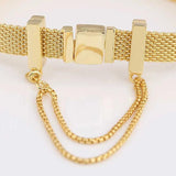 Safety Chain Clip Beads for 925 Sterling Silver Bracelet Bangle