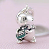 Green Enamel Dino Punk Pendant Beads for 925 Silver Bracelet