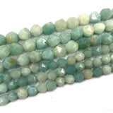 Faceted Amazonite Round Stone Beads for Jewelry Making
