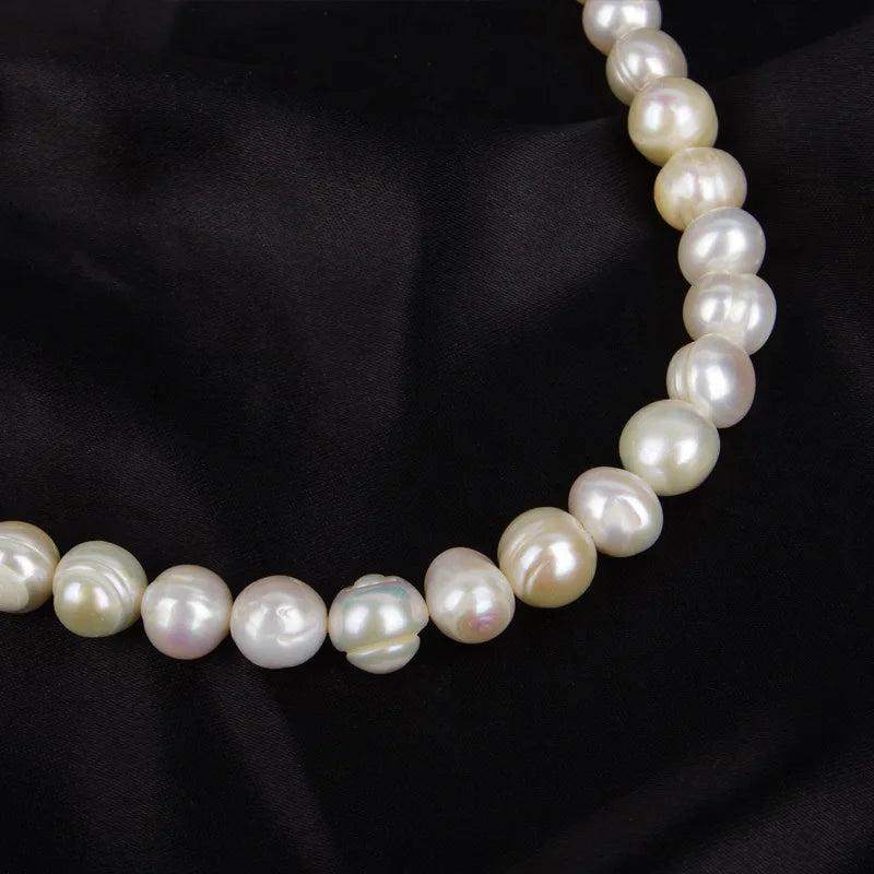 9-10mm Round Pearl Bead Necklace DIY Accessories