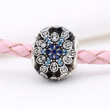 Snowflake Crystal Beads for 925 Silver Charm Bracelet Bangle