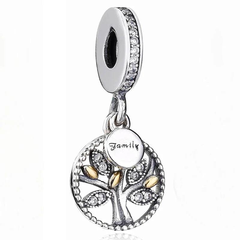 Family Heritage Tree Of Life Pendant Beads 925 Sterling Silver Charm Bracelet