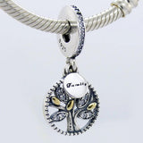 Family Heritage Tree Of Life Pendant Beads 925 Sterling Silver Charm Bracelet