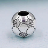 Football Crystal Bead Charm for 925 Silver Bracelet