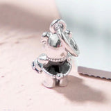 Purple Enamel Theodore Bear Pendant Bead Charm