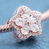 Rose Sparkling Snowflake Daisy Flower Bracelet Charm