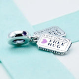 Heart Hug & Kiss Love Coupon Pendant Beads for Charm Bracelet