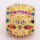 Fresco Flower Crystal Bead 925 Sterling Silver Bracelet DIY