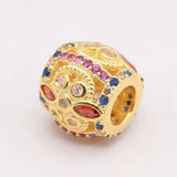 Fresco Flower Crystal Bead 925 Sterling Silver Bracelet DIY
