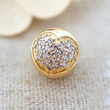 Crystal Heart Clip Lock Stopper Beads for Charm Bracelet