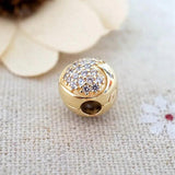 Crystal Heart Clip Lock Stopper Beads for Charm Bracelet