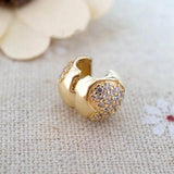 Crystal Heart Clip Lock Stopper Beads for Charm Bracelet