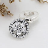 Snowflake Crystal Pendant Beads for 925 Silver Bracelet DIY