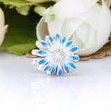 925 Silver Daisy Dangle Charm for Bracelets