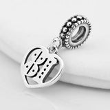 Alphabet & Numbers 18 Years Of Love Heart Pendant Beads