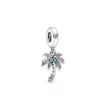 S925 Silver flower love Pendant DIY beads Fit Pan Charm Bracelet