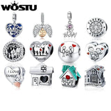 Forever Family Charm 925 Sterling Silver Enamel Beads Pendant