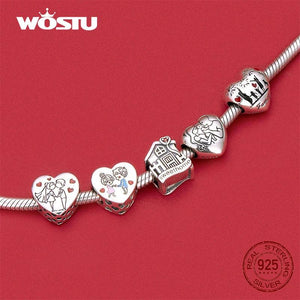 Forever Family Charm 925 Sterling Silver Enamel Beads Pendant