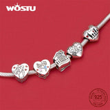 Forever Family Charm 925 Sterling Silver Enamel Beads Pendant