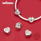 Forever Family Charm 925 Sterling Silver Enamel Beads Pendant