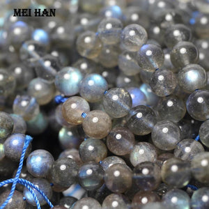 Madagascar Labradorite Smooth Round Stone Loose Beads for DIY Jewelry Making