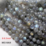 Madagascar Labradorite Smooth Round Stone Loose Beads for DIY Jewelry Making