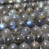 Madagascar Labradorite Smooth Round Stone Loose Beads for DIY Jewelry Making