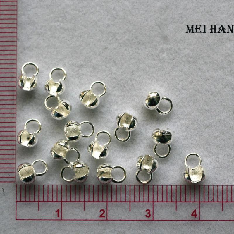 Meihan 925 Sterling Silver Beads 4mm DIY Jewelry Findings