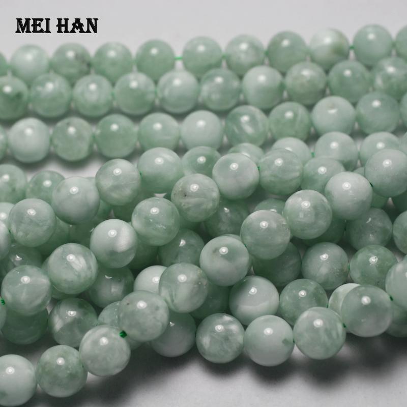 Meihan Angelite Smooth Round Gem Stone Beads for Jewelry Making