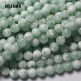 Meihan Angelite Smooth Round Gem Stone Beads for Jewelry Making
