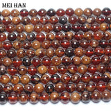 Meihan 8mm 10mm Spessartine Garnet Loose Stone Beads for Jewelry Making