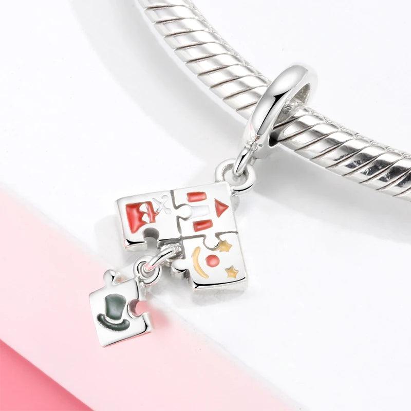 Colorful Circus Theme Charms 925 Silver Fits DIY Bracelet Bangle Beads