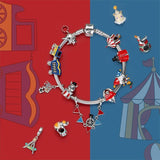 Colorful Circus Theme Charms 925 Silver Fits DIY Bracelet Bangle Beads