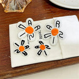 French Exaggerated Graffiti Large Flower Irregular Stud Earrings