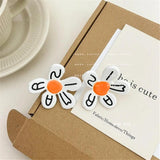 French Exaggerated Graffiti Large Flower Irregular Stud Earrings