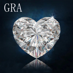 Szjinao D Moissanite Heart Stones Loose Gemstones Jewelry Making Beads