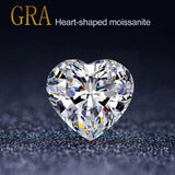 Szjinao D Moissanite Heart Stones Loose Gemstones Jewelry Making Beads