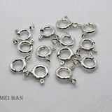 Meihan 925 Sterling Silver Claw Spring Claps Hooks for DIY