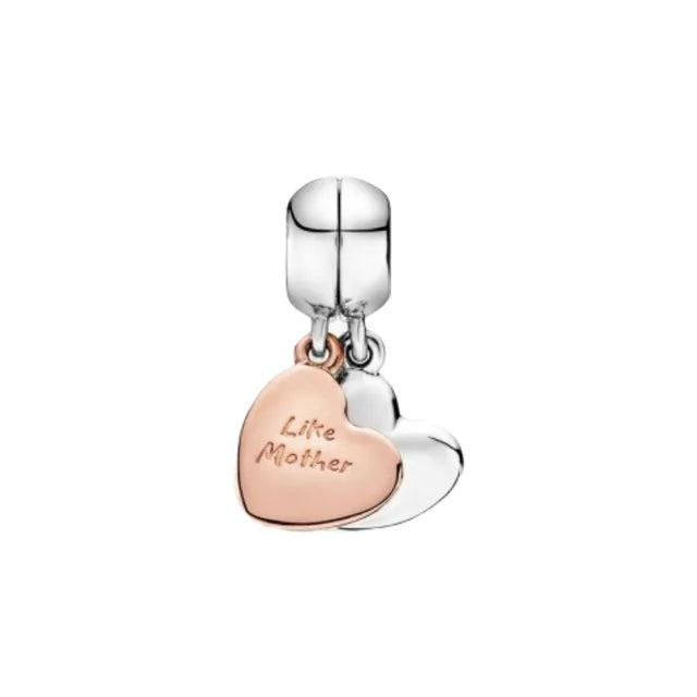 925 Silver Robot Heart Charm Bead for Pandora Bracelet