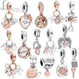 925 Silver Robot Heart Charm Bead for Pandora Bracelet
